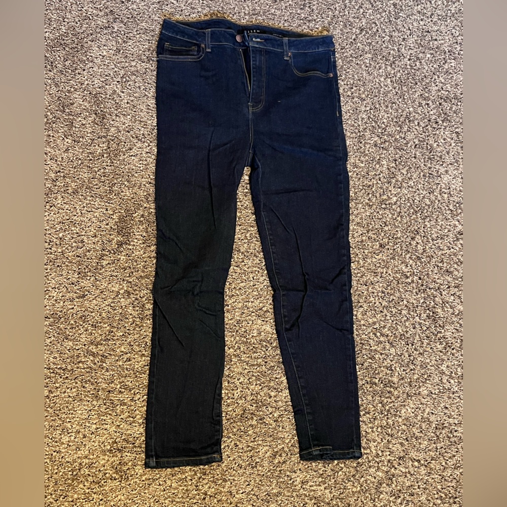 Risen Dark Denim Skinny Jeans High-Rise